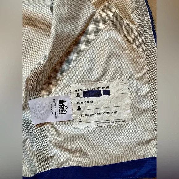 REI Blue Kids Raincoat - Picture 4 of 6